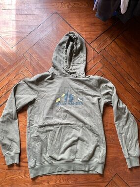 Helly Hansen Olive Hoodie with Logo Print